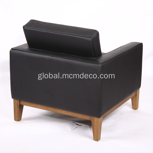 Wood Frame Sofa Knoll Style Wood Frame Fabric Single Sofa Manufactory